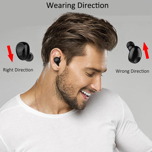 Single Bluetooth Earpiece, 10 Hrs Playtime, Wireless Headphone, Mini Bluetooth Headset Hands-Free Car Earphone, Cell