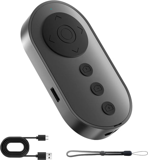 MAIRAN Bluetooth Camera Remote Shutter with Zoom and Front/Rear Camera Switch for Photo