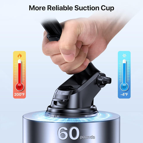 SpeXyngial 360 4.0''-7.0'' Car Phone Holder, Car Phone Mount Rotation, Upgraded Version with Strong Suction Power