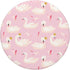 Cute Swans White with Feathers and Crowns Pattern on Pink PopSockets PopGrip for Phones & Tablets