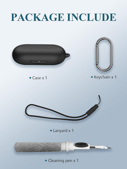 Soft Silicone Protective Case for Soundcore by Anker V30i, Portable Scratch Shock Resistant Cover with Cleaner Kit &