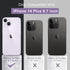 DEENAKIN iPhone 14 Plus Case with Screen Protector, Soft Liquid Silicone Gel Rubber Bumper Cover, Dark Grey