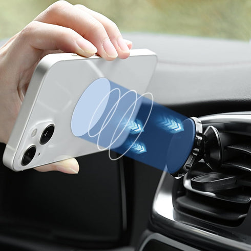Phone Magnets for Back of Phone, Universal Metal Plates, 2 Rectangular & 2 Round with Adhesive, Car Phone Magnets White
