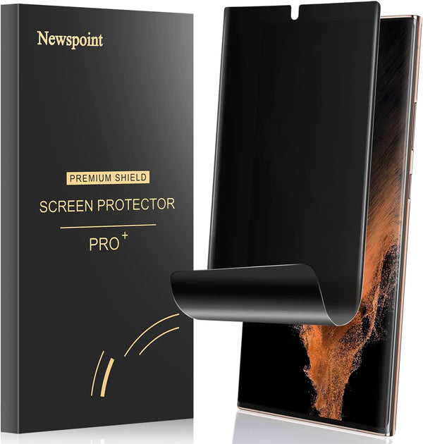 Samsung Galaxy S24 Ultra Privacy Screen Protector, Anti-Spy, Case Friendly, Fingerprint Unlock, Flexible Film, 6.8"