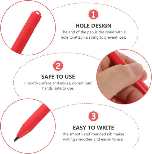 Hemobllo LCD Writing Tablet Pen, 6 Pcs Replacement Stylus Drawing Pen for LCD Writing Tablet, Doodle Board (Random