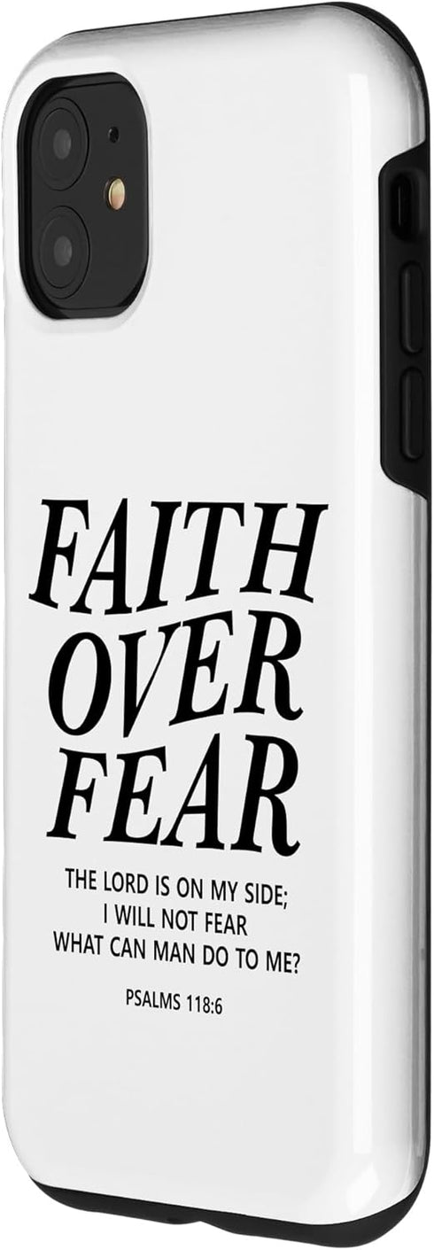 iPhone 11 Faith Over Fear Bible Verse Christian Religious Men Women Case