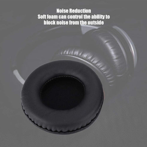 V BESTLIFE 1 Pair Universal 100mm Headphone Pad Replacement, Soft Foam Cushion Noise Reduction Cover, Black