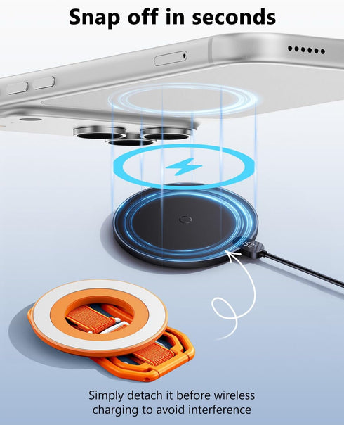 Oerwni 6-in-1 360 17/16/15/14/13/12 Oerwin for Magsafe Phone Grip Stand, Magnetic Phone Holder for Magsafe Kickstand
