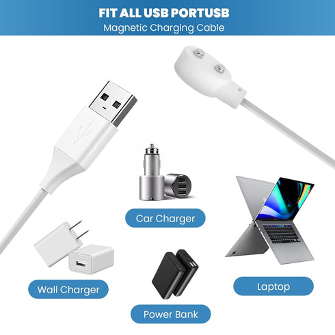 Fertile Rain 6MM 2026 2.6ft Magnetic Charger New USB DC Magnetic Charger Cable, Replacement Oval Base Charging Cord