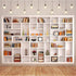Heevnttiy 7x5ft White Bookshelf Backdrop Modern Office Zoom Video Conference Photography Background Bookcase