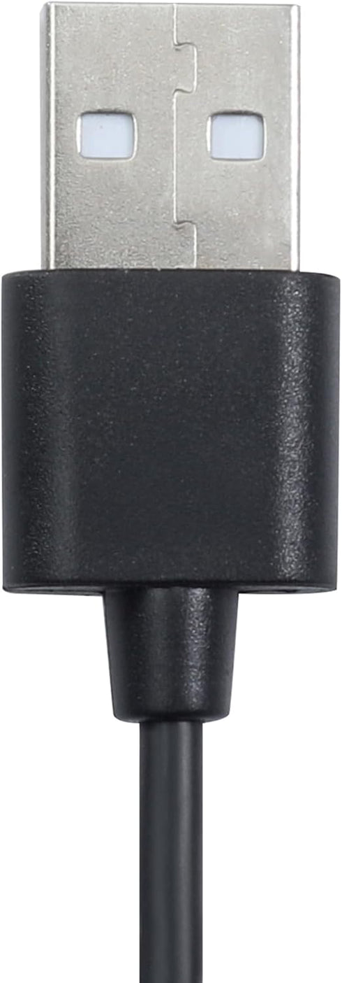 3.5mm Male AUX Audio Jack Cable to USB 2.0 Adapter Cord for Wireless Bluetooth Headphones, Black