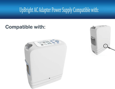 UpBright 24V AC/DC Adapter for Inogen One G5, BA-501, MANGO120S-24CB-ING, 5A 120W Power Supply Battery Charger