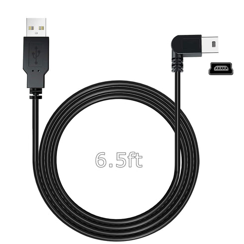 YQMAJIM Charging Cable for Dash Cam, 6.5 Ft Mini USB Power Cord for Garmin, CHORTAU, TOGUARD, Rexing