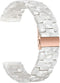 TRUMiRR Pearl Resin Watch Band for Vivomove HR/Vivoactive 6 5 3 | Rose Gold Stainless Steel Buckle Strap for Garmin