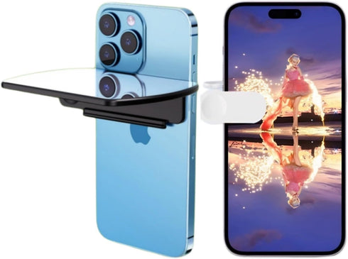 Generic Smartphone Camera Mirror Reflection Clip Kit-Mirror Effect Lens HD Glass Phone Shooting Reflection Mirror