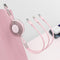 USB C Retractable Multi 5-in-1 Charging Cable, 100W+27W+10W PD Fast Charger for iPhone 15/14/13/12/Samsung S23, Pink