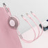 USB C Retractable Multi 5-in-1 Charging Cable, 100W+27W+10W PD Fast Charger for iPhone 15/14/13/12/Samsung S23, Pink