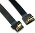Cablecc 90 Degree Down Angled FPV Micro HDMI Male to Mini HDMI FPC Flat Cable, 20cm