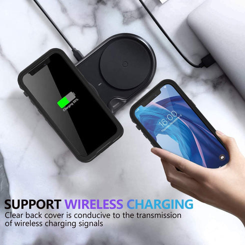Waterproof Case for iPhone 12 Pro 6.1 inch, Full Body Sealed Cover with Built-in Screen Protector, IP68 Waterproof