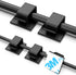 100 PCS Adhesive Cable Clips Black, Upgraded Wire Holder for Wall Cord Organizer, Outdoor Light Clips for Management