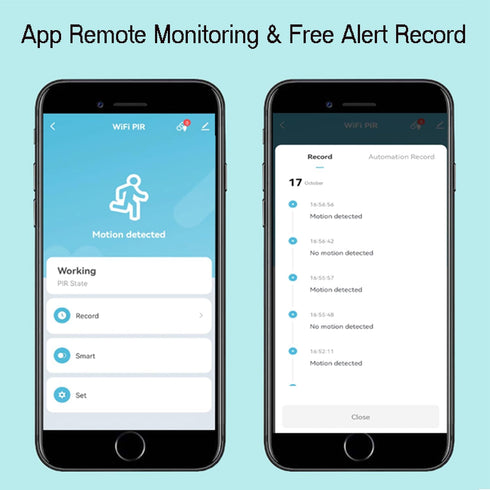 Smart PIR Motion Sensor, WiFi Motion Detector, App Notification Alerts, Wireless Contact Sensor for Home Security