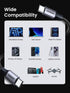 UGREEN 3.3FT USB C to USB C Cable 2-Pack, 60W Nylon Braided for iPhone 15, Galaxy S24/S23/S22, Pixel 8/7, MacBook,