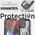 Miimall Waterproof iPhone 15 Case, Built-in Screen Protector, Full-Body Rugged Shockproof Dustproof Magnetic Case