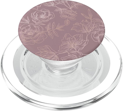 Dusty Rose Floral Phone Grip Dusty Rose Floral PopSockets PopGrip for MagSafe