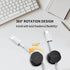 YIMINANO 6 Pack 360 Magnetic Cable Clips, Rotatable Cord Organizer, Adhesive Cable Holder for Desk, Nightstand, Car