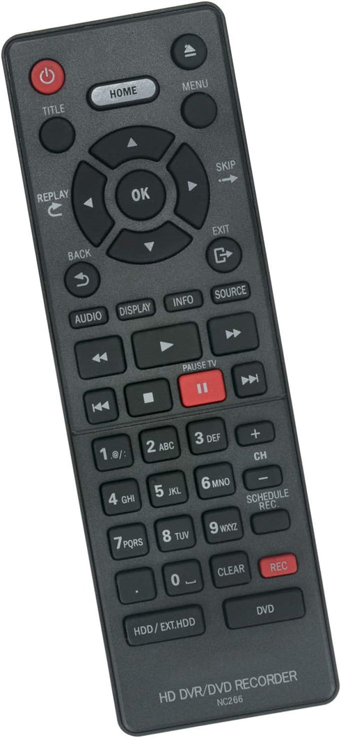 New Remote Control NC266 NC266UH Compatible with Magnavox DVR DVD Recorder MDR865H/F7, MDR867H/F7, MDR865H, MDR867H,