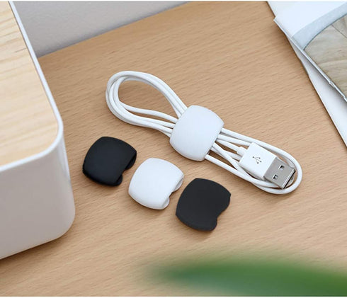 VIWIEU 36 2 PCS Cable Protectors for iPhone iPad Charger End Cord Savers with Desk Cable Clips, Spiral USB Wire