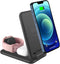 Wireless Charger, 3 in 1 Qi-Certified Folding Fast Charging Station for iPhone 14/13/12/11, Apple Watch, AirPods