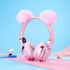 Wireless LED Light up Color Changing Girls Bluetooth Headsets - 10 Hours 5.0 Bluetooth Headphones for School, Pink
