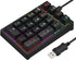 Gurjot Number Pad, Mechanical USB Wired Numeric Keypad with Color Backlit 21 Key