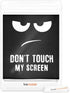 kwmobile Computer Monitor Cover for 34-35" Monitor, Don't Touch My Screen White/Black Design