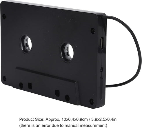 PUSOKEI Bluetooth 5.0 Car Cassette Audio Receiver, Aux Adapter, MP3 Tape Player Converter with Calling Function, Black