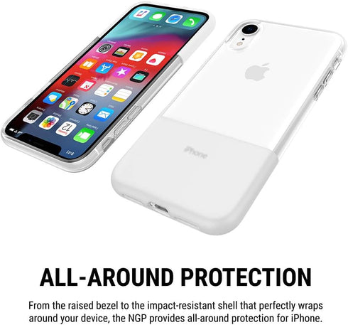 Incipio NGP Translucent Case for iPhone XR (6.1") - Clear, Flexible Shock-Absorbing Drop-Protection