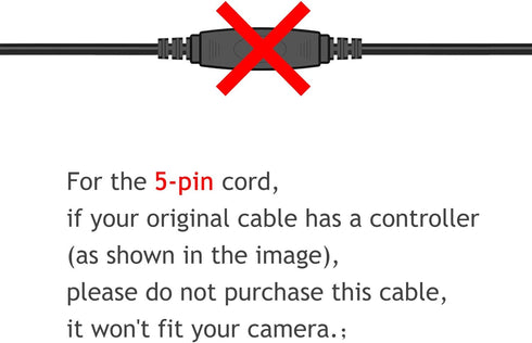 5 Pin Dash Cam Cable, 33 Ft 2.5mm Male to 5 Pin Backup Camera Cord for Pick-up Trucks, Trailer, RV, SUV