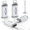 USB C Female to Lightning Male Adapter (4 Pack), Support Fast Charging & Data Sync, USB Type C to Lightning Adapter for