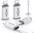 USB C Female to Lightning Male Adapter (4 Pack), Support Fast Charging & Data Sync, USB Type C to Lightning Adapter for