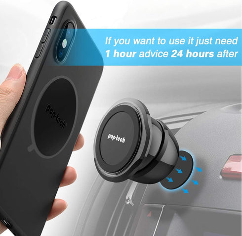 pop-tech Sticky Adhesive Replacement for Magnetic Car Mount, 8PCS Circular Heat Resistant 3M VHB Sticker Pads