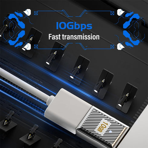 2 Pack Type C Male to USB 3.0 A Female Charger Converter, 10Gbps USB 3.1 Type C to USB A OTG 120W Fast Charging for
