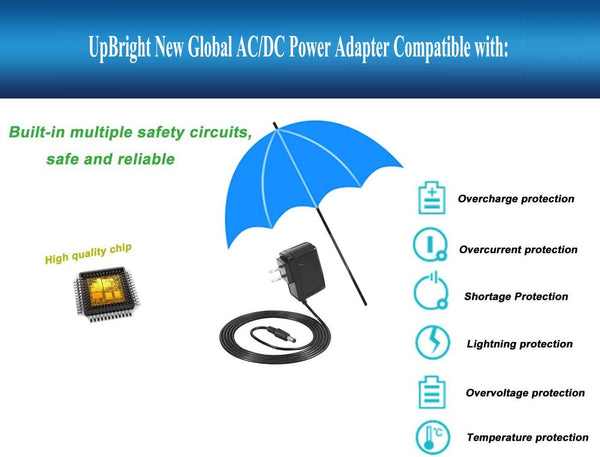 UpBright 12V AC/DC Adapter for Echo Dot B7W644, 4th Gen Smart Speaker, 12VDC 1.25A Power Supply Cord
