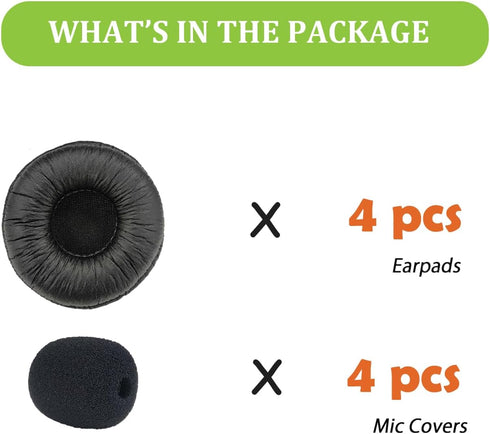 Ear Pads Replacement for Plantronics Headset, 50mm Ear Cushions Fit HW251N HW261N HW510 HW520 Blackwire C320 3210 3220