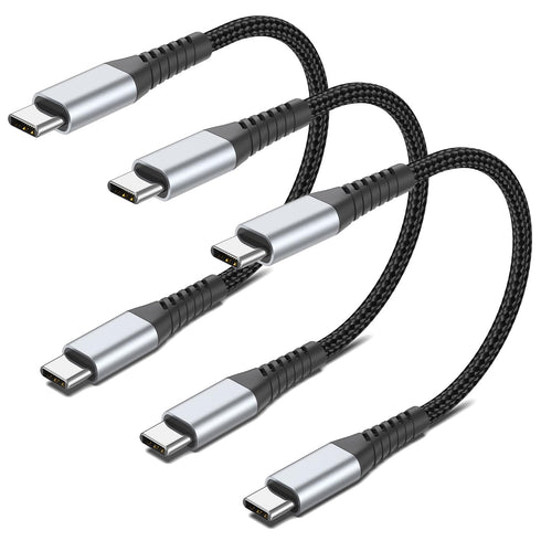 6 inch USB C to USB C Cable, 0.5ft 3-Pack Short USB