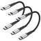 6 inch USB C to USB C Cable, 0.5ft 3-Pack Short USB