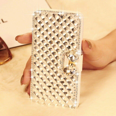 Bonitec iPhone 12 Wallet Case, Luxury Glitter Bowknot Crystal Diamond Flip Stand Case with Card Slot
