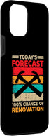 iPhone 14 Pro Max Today's Forecast 100% Chance Of Renovation Home Remodeling Case for Protection
