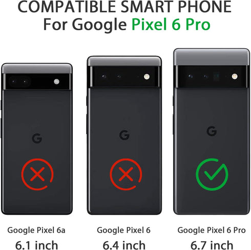 Amzpas TPU Case for Google Pixel 6 Pro, Durable Shockproof Phone Cover, Soft Anti-Scratch for Women Men