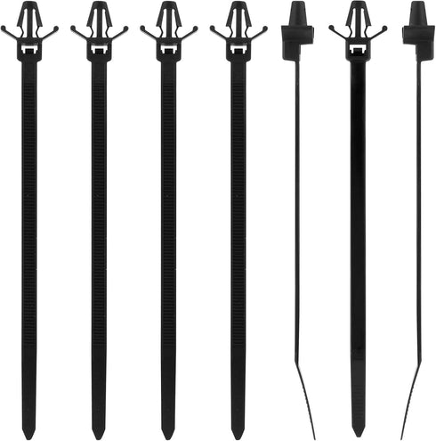 50 Pcs Black Nylon Push Mount Cable Zip Tie, 120mm / 4.7 Inch Arrow Push Mount Cable Ties for Multi-Purpose Use